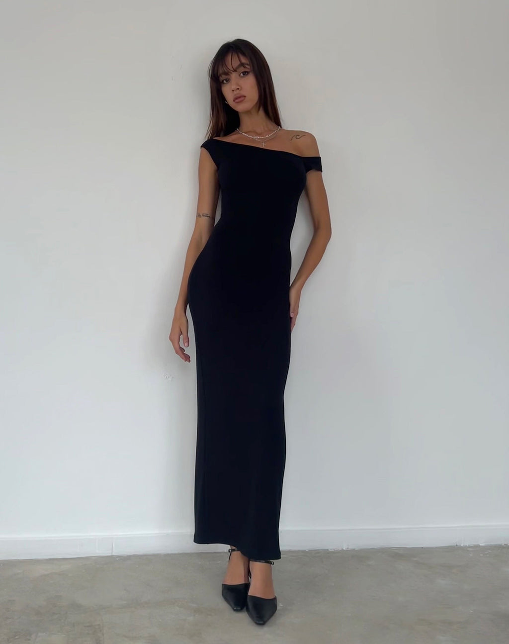 Maxi Vestido Tehyun en Rib Black