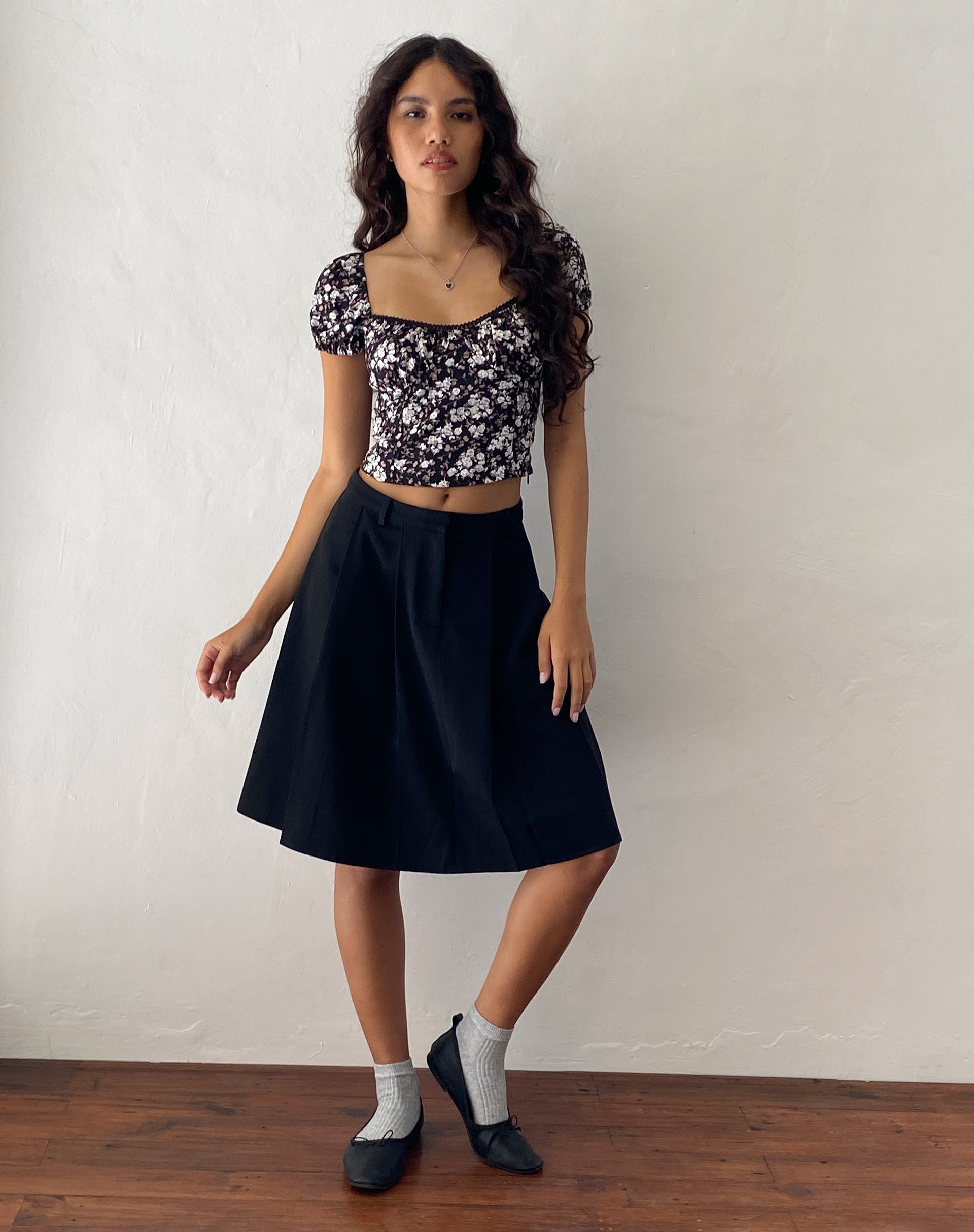 Imagen de Tezu Sweetheart Top en Dark Wild Flower