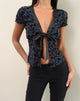 Imagen de Tifu Tie Top en Azul Marino Pretty Petal Flock