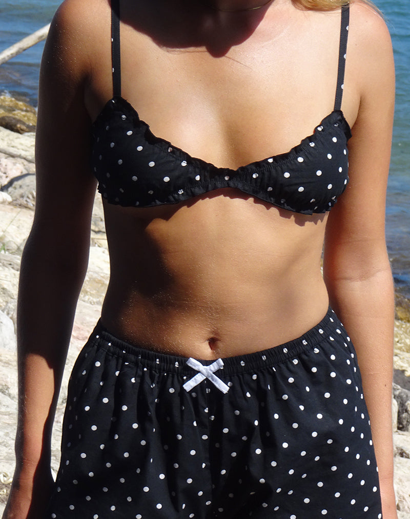 Tiga Bralette en Polka Negro