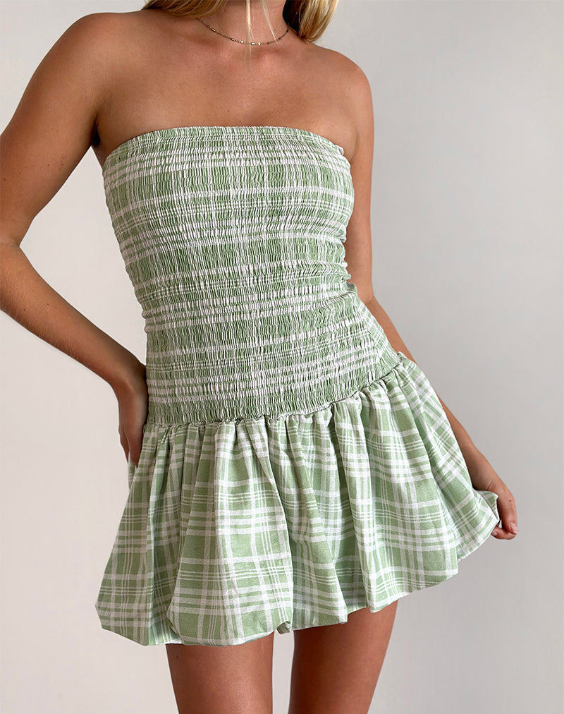 Mini Vestido Tilikum en Mantel Neo Menta