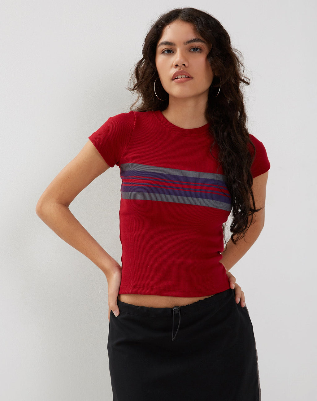 Top Tiona de rayas rojas Adrenalin