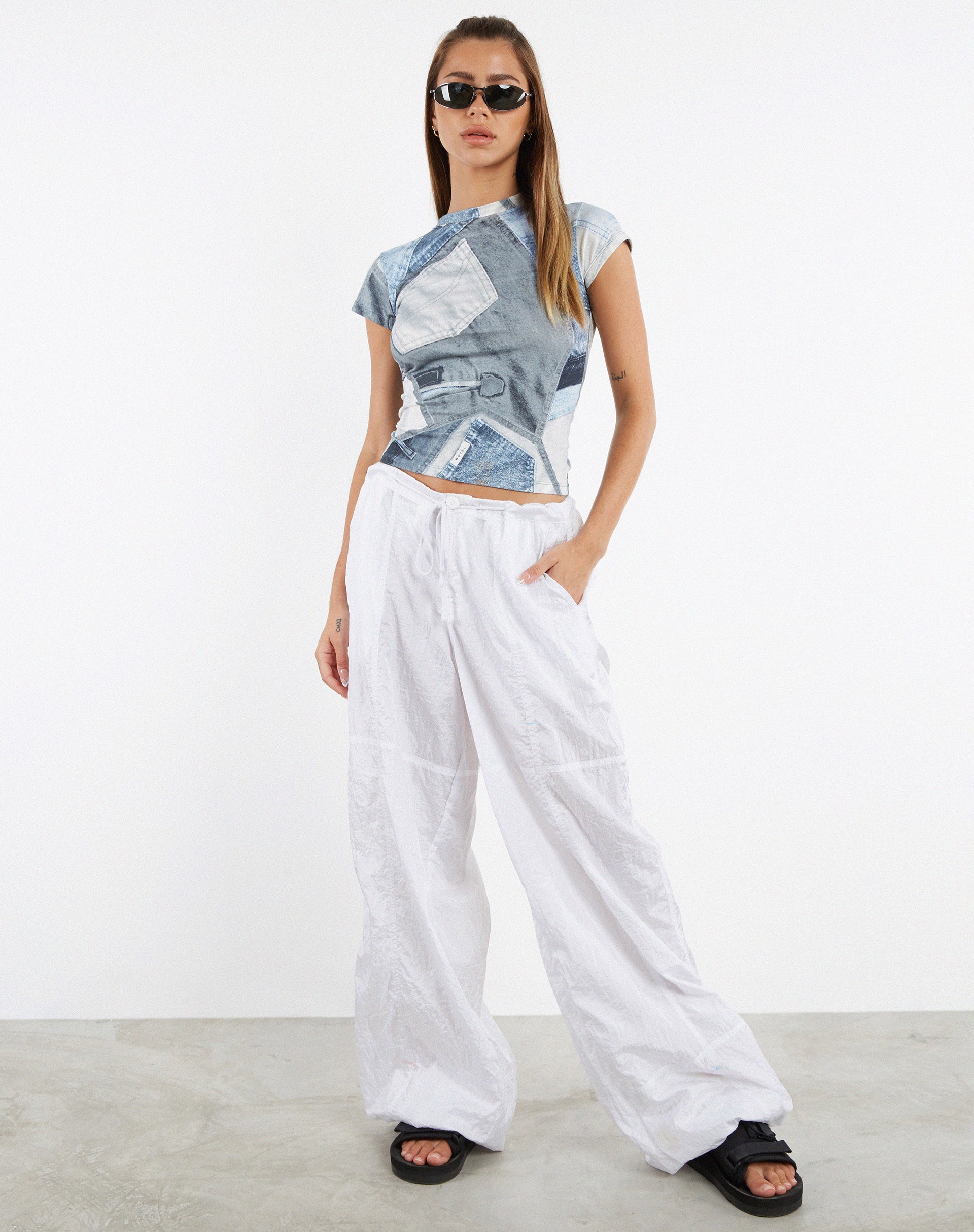 imagen de MOTEL X JACQUIE Tiona Top in Denim Pocket
