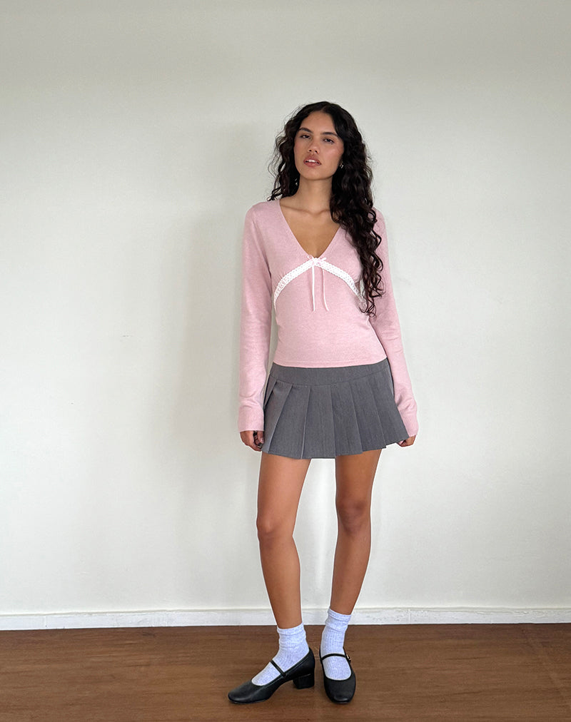imagen de Tirzah Brushed Knit Top in Pink