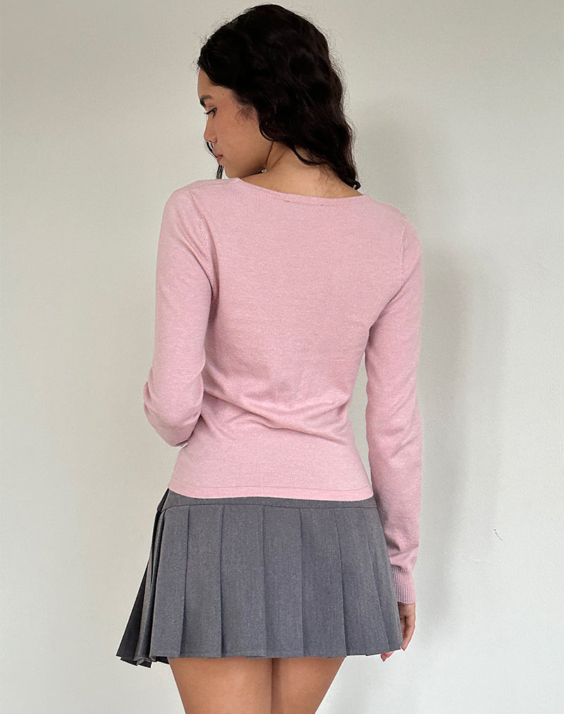 imagen de Tirzah Brushed Knit Top in Pink