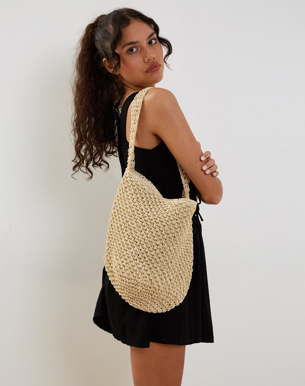 Bolso de ganchillo Tito en marfil