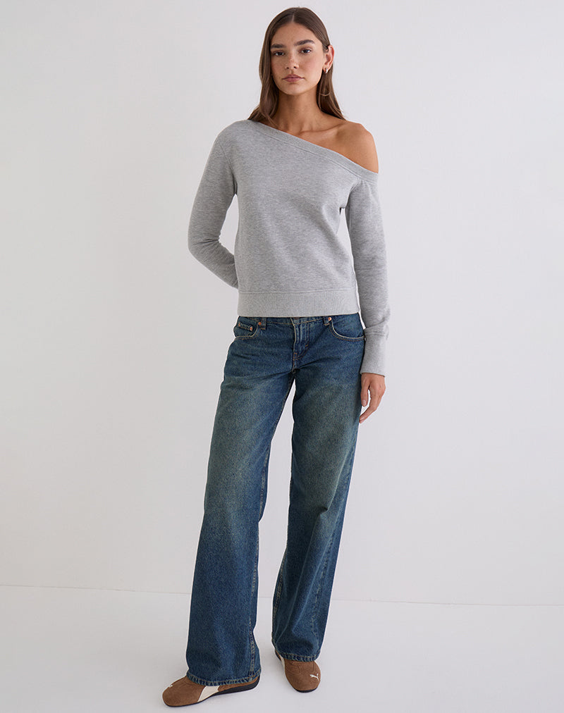 Imagen de la sudadera Toria en gris jaspeado