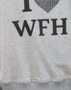 Gris jaspeado con gráfico «I Love WFH» (Me encanta trabajar desde casa)