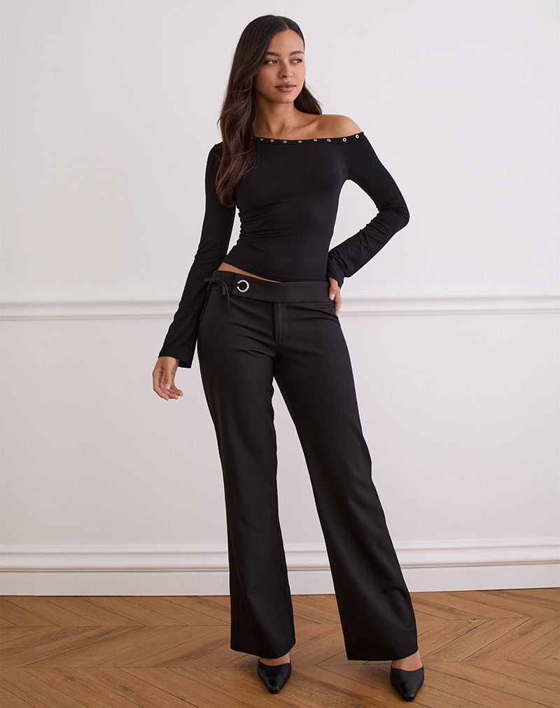 Imagen del pantalón Tova Tie Tailoring en negro