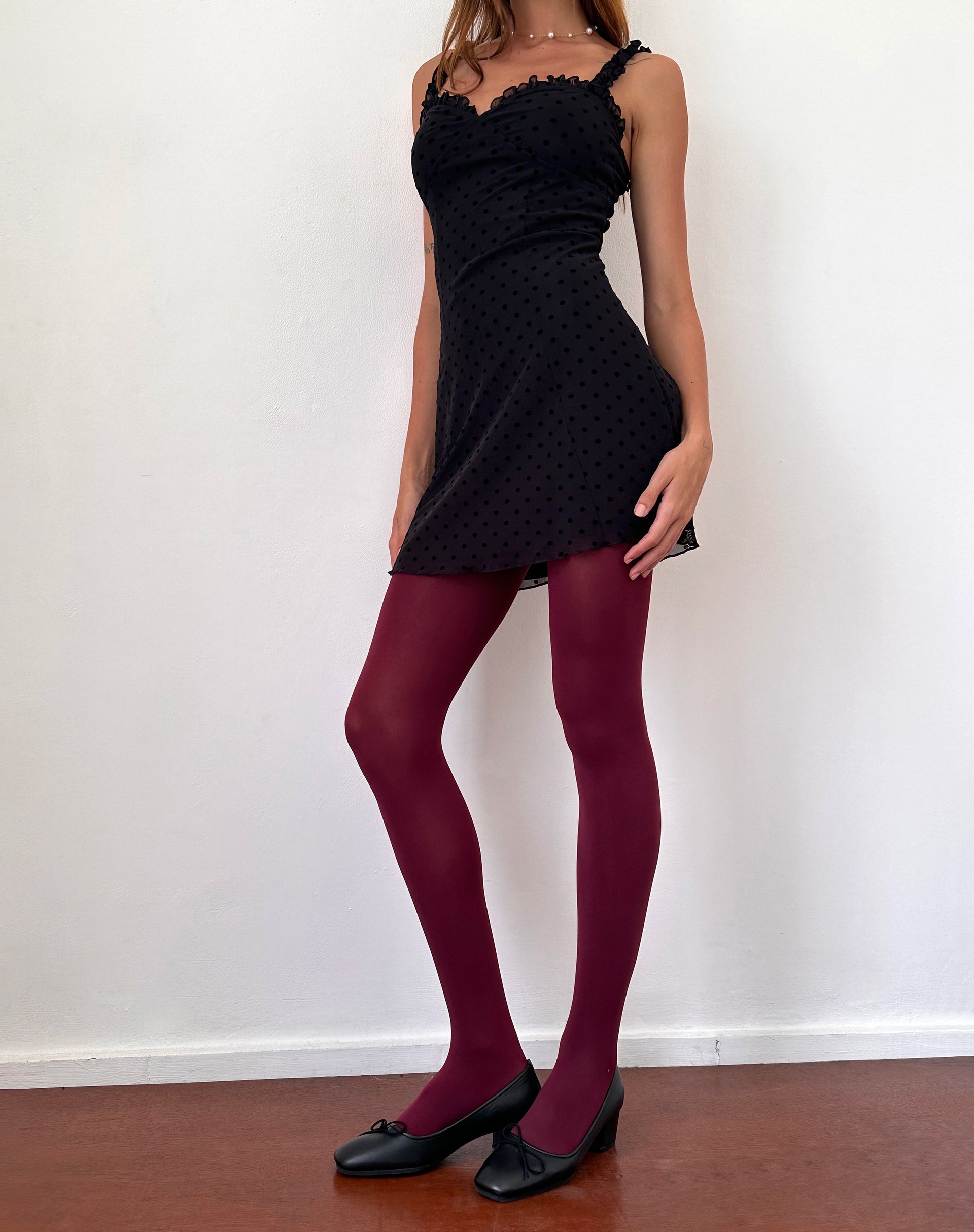 Imagen del minivestido Trisha de lunares Negro Flock