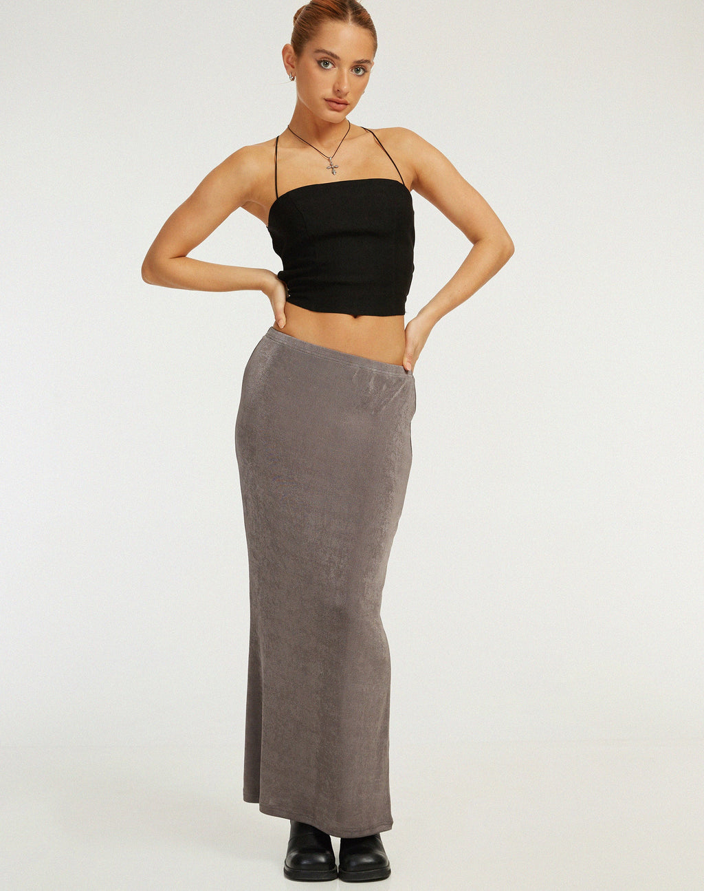 Tulus Maxi Falda en Carbón
