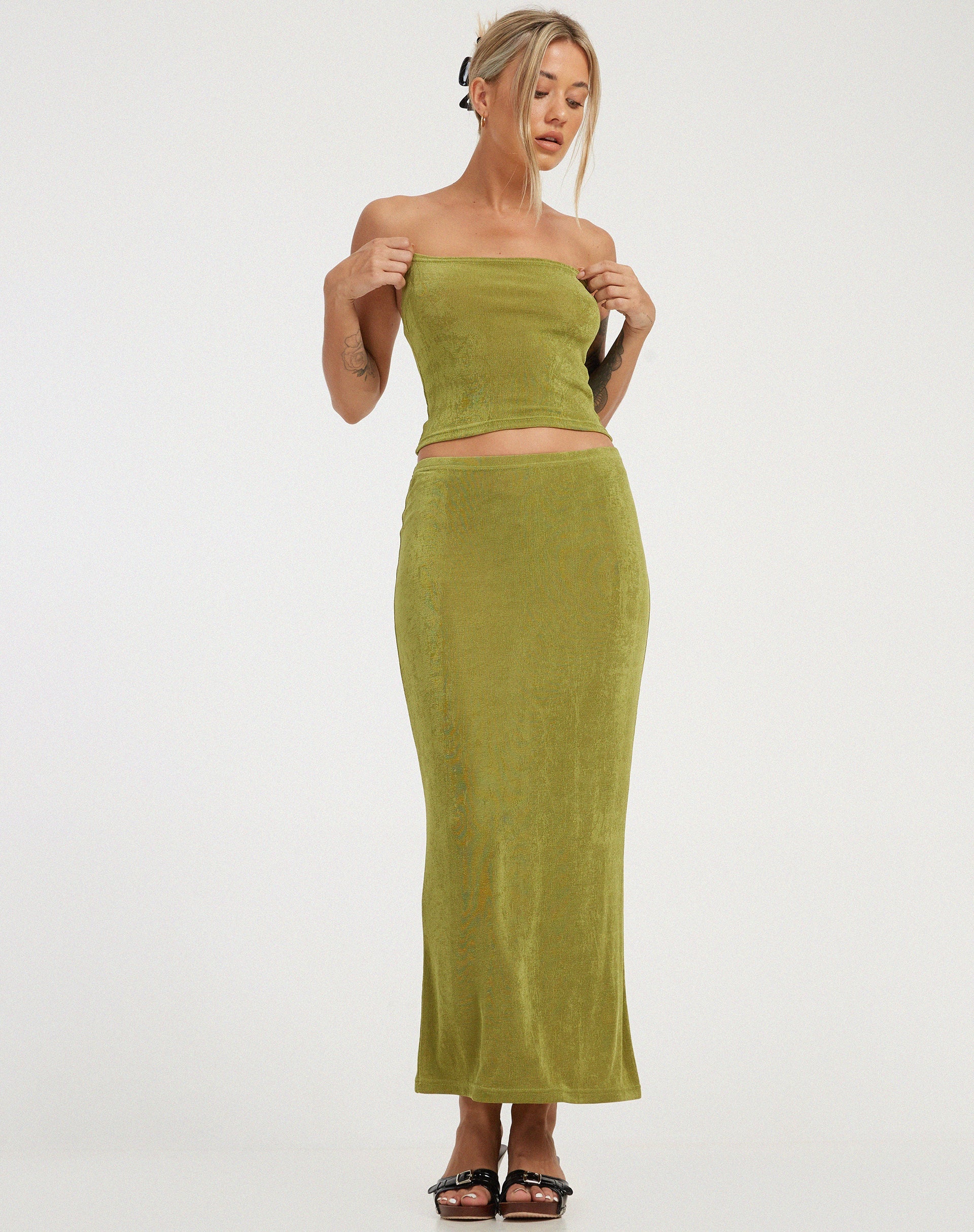 imagen de Tulus Maxi Skirt in Lime