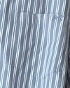 Raya gris y blanca con bordado M