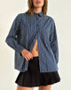 Imagen de la camisa Turner de rayas azul oscuro índigo