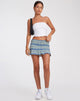imagen de Tylee Mini Skirt en Colourpop Check Verde y Azul