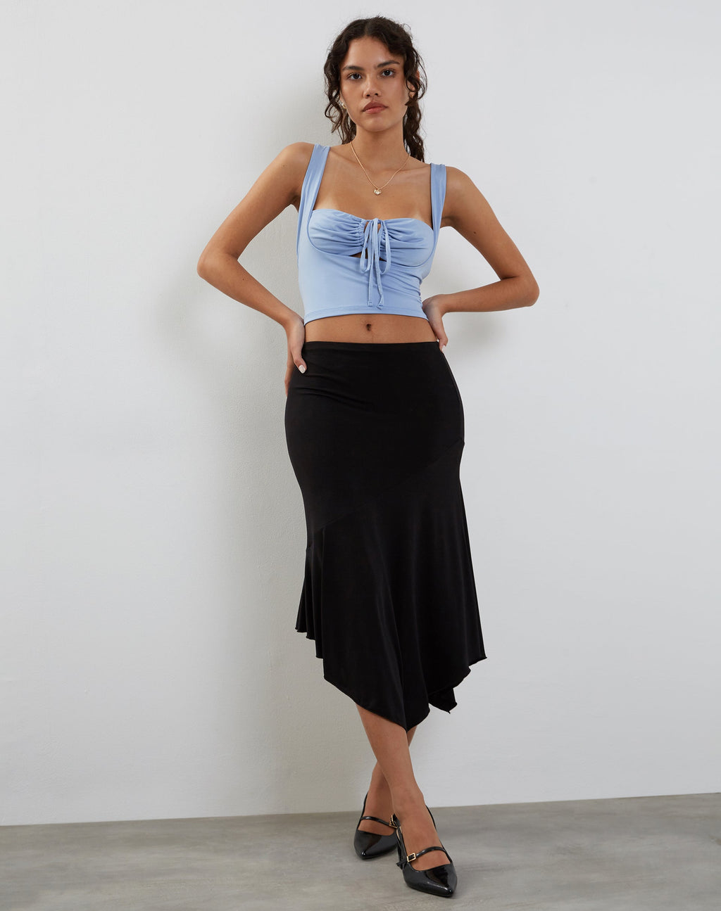 Crop Top Ulani en azul aciano
