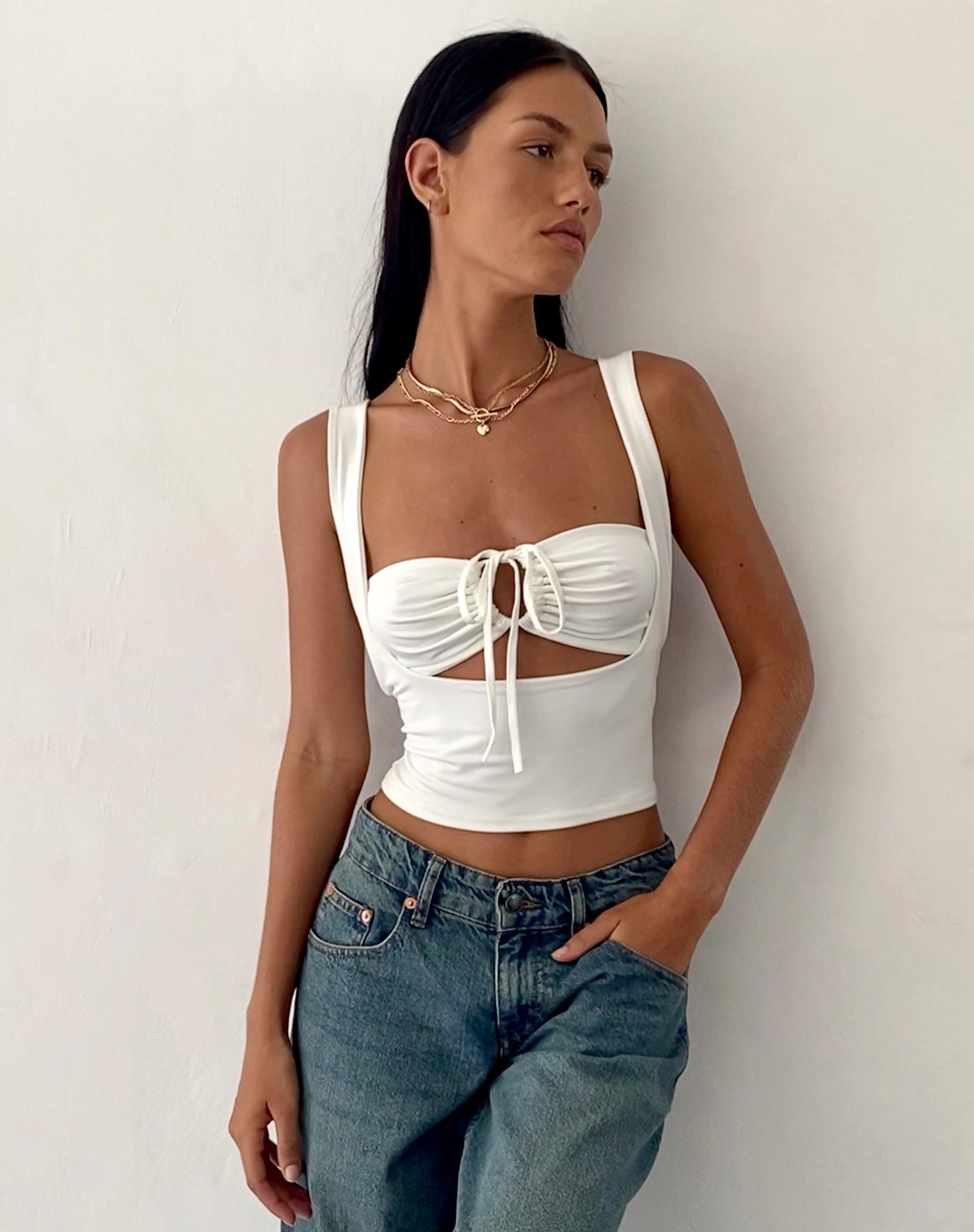 Imagen de Ulani Crop Top en marfil