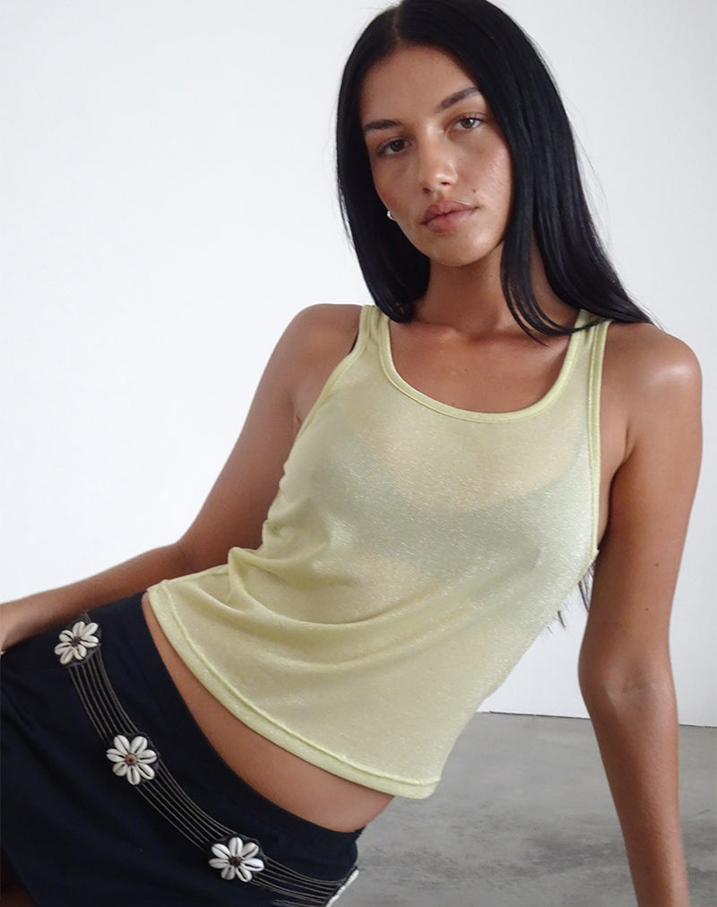 Imagen de Umika Vest Top en Yellow Shimmer