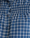 popelín de tartán azul marino