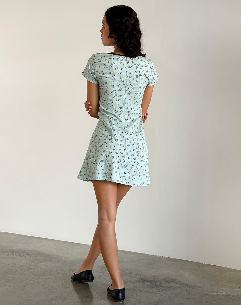 Imagen de Vaiso Mini Dress in Pretty Petal Green