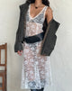 Imagen de Valea Vestido midi sin forro en encaje marfil rosa grande