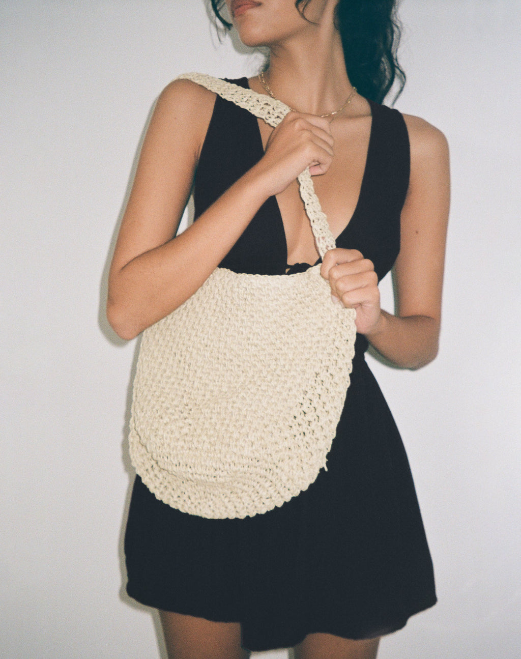 Bolso de ganchillo Tito en marfil