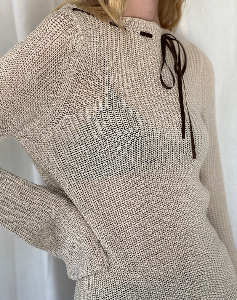 Imagen de Valorie Jersey de punto en Avena