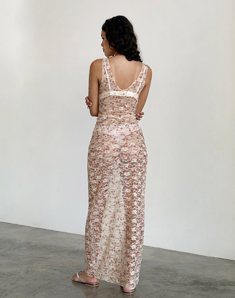 Imagen de Valtheni Maxi Dress in Chic Petal Pink Lace