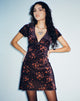 Imagen de Vania Mini Dress in Rose Cluster Velvet