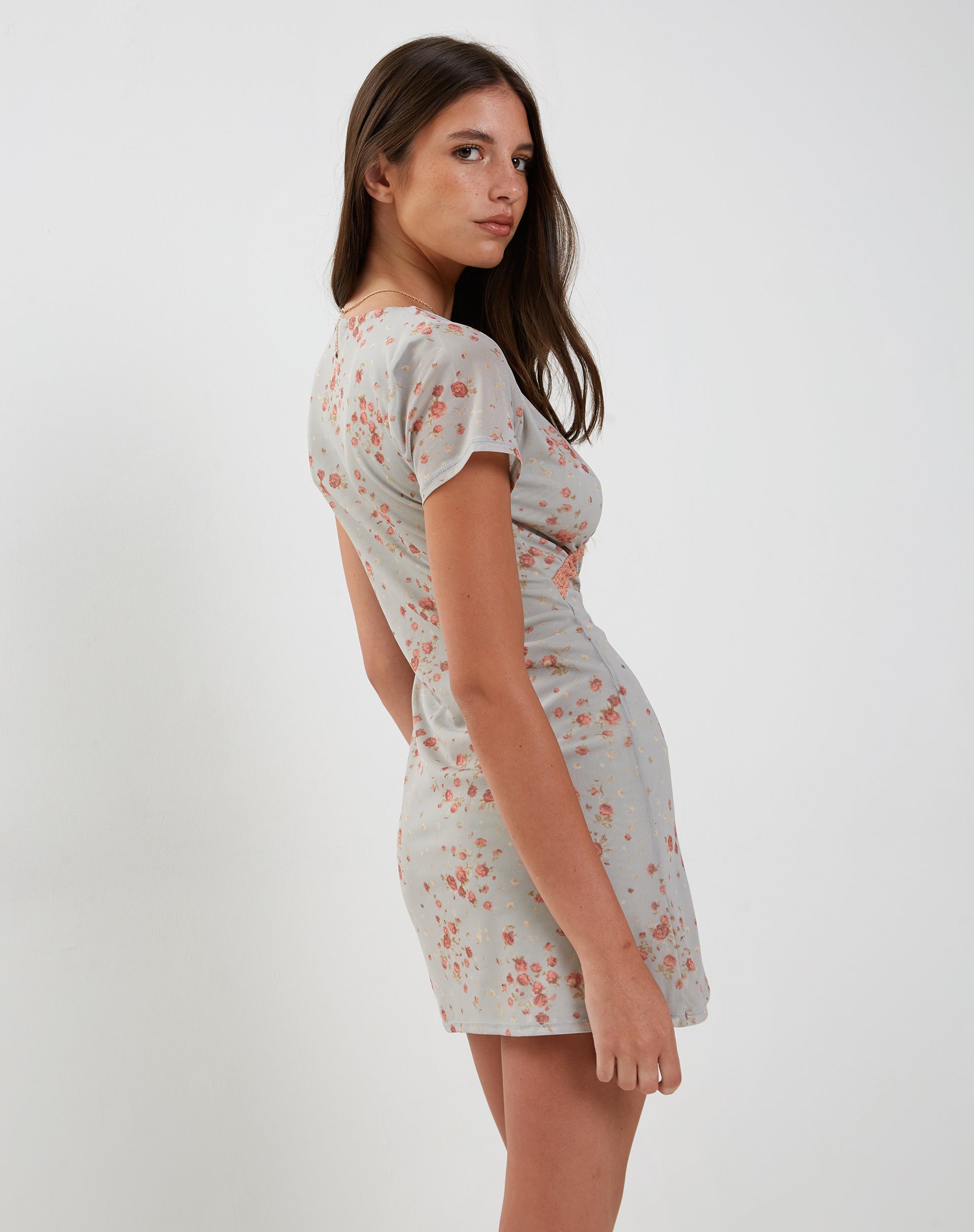 imagen de Vania Mini Dress in Ditsy Rose Cluster