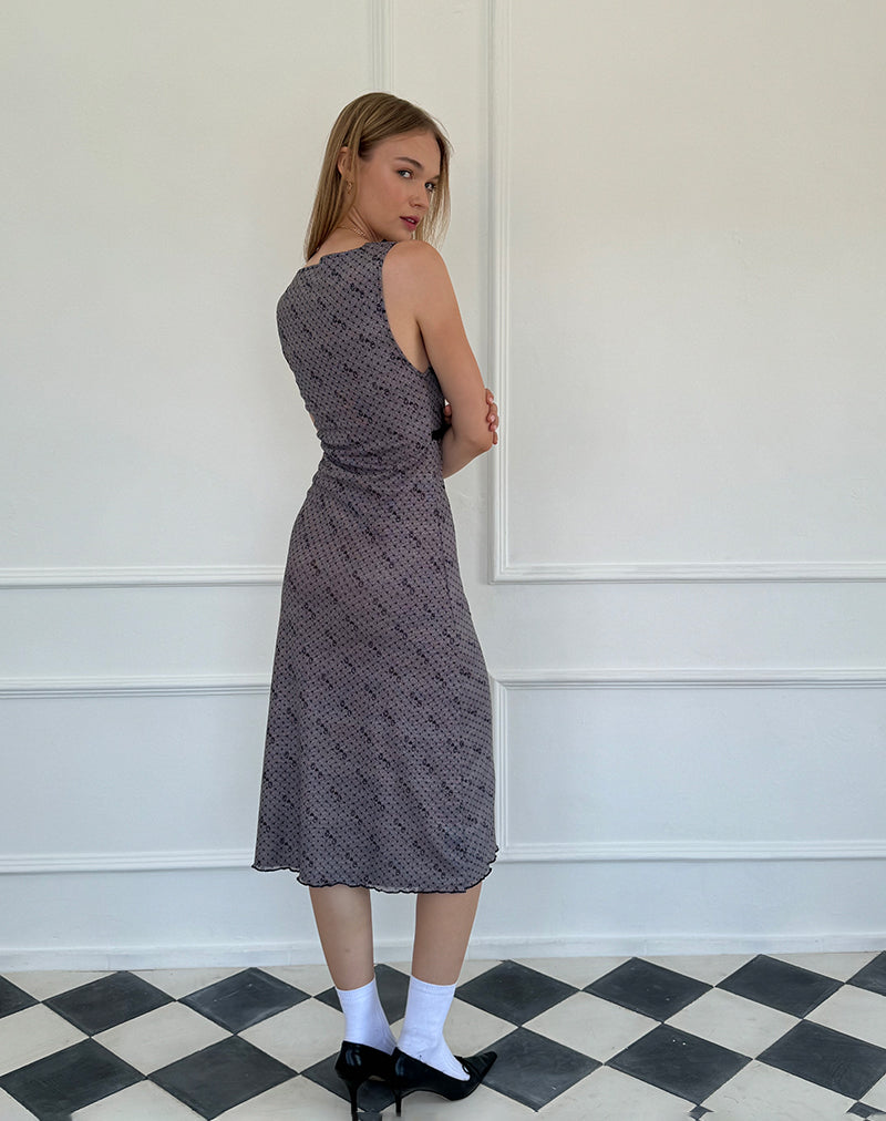 Imagen del vestido Vasida Mesh Midi Dress in Queen of Hearts