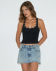 Imagen de Veira Daisy Applique Top in Black