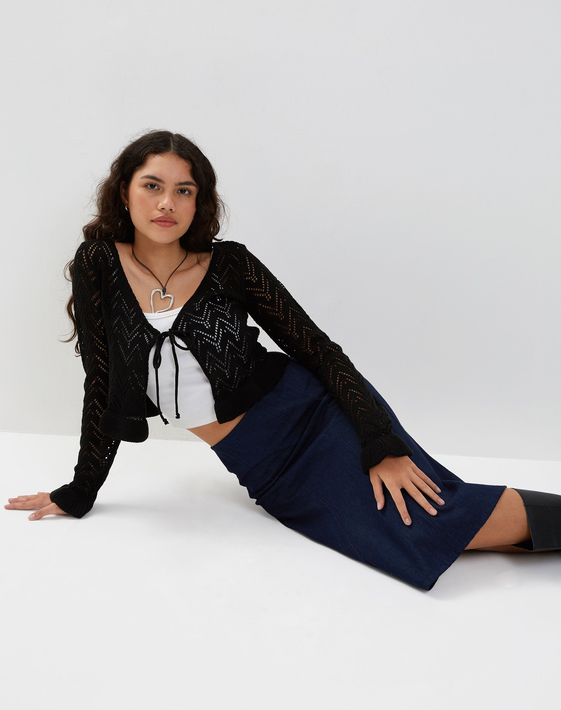 Imagen de Eames Falda Midi en Denim Azul Indigo
