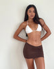 imagen de la minifalda Vidia V Front en Chocolate amargo