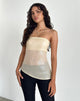 Imagen de Viksuni Bandeau Top en Nude Transparente Tintado Disco