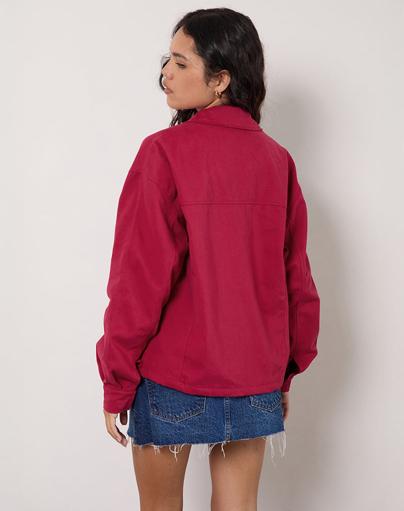 Imagen de la chaqueta bomber Vita en rojo adrenalina