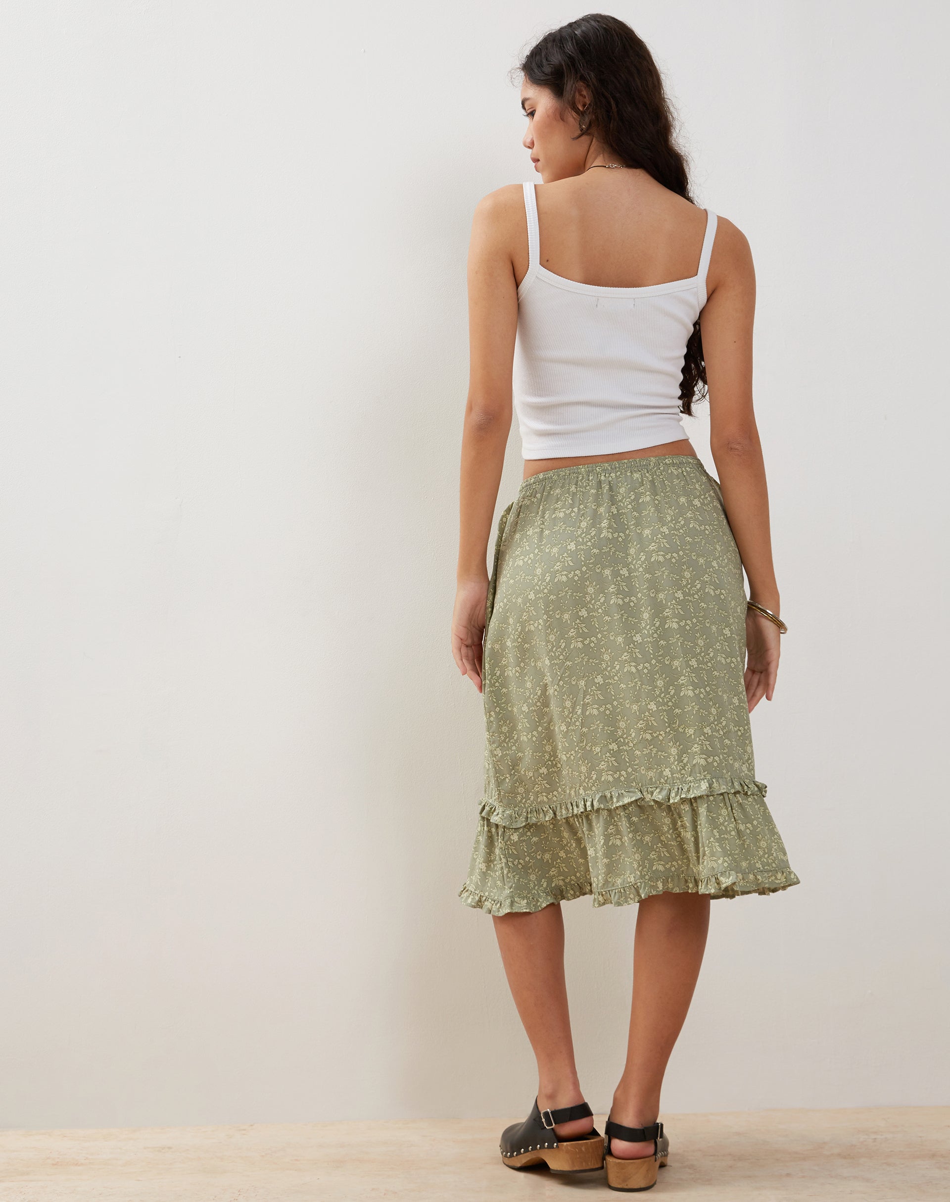 Imagen de Wala Falda Midi en Ditsy Floral Verde