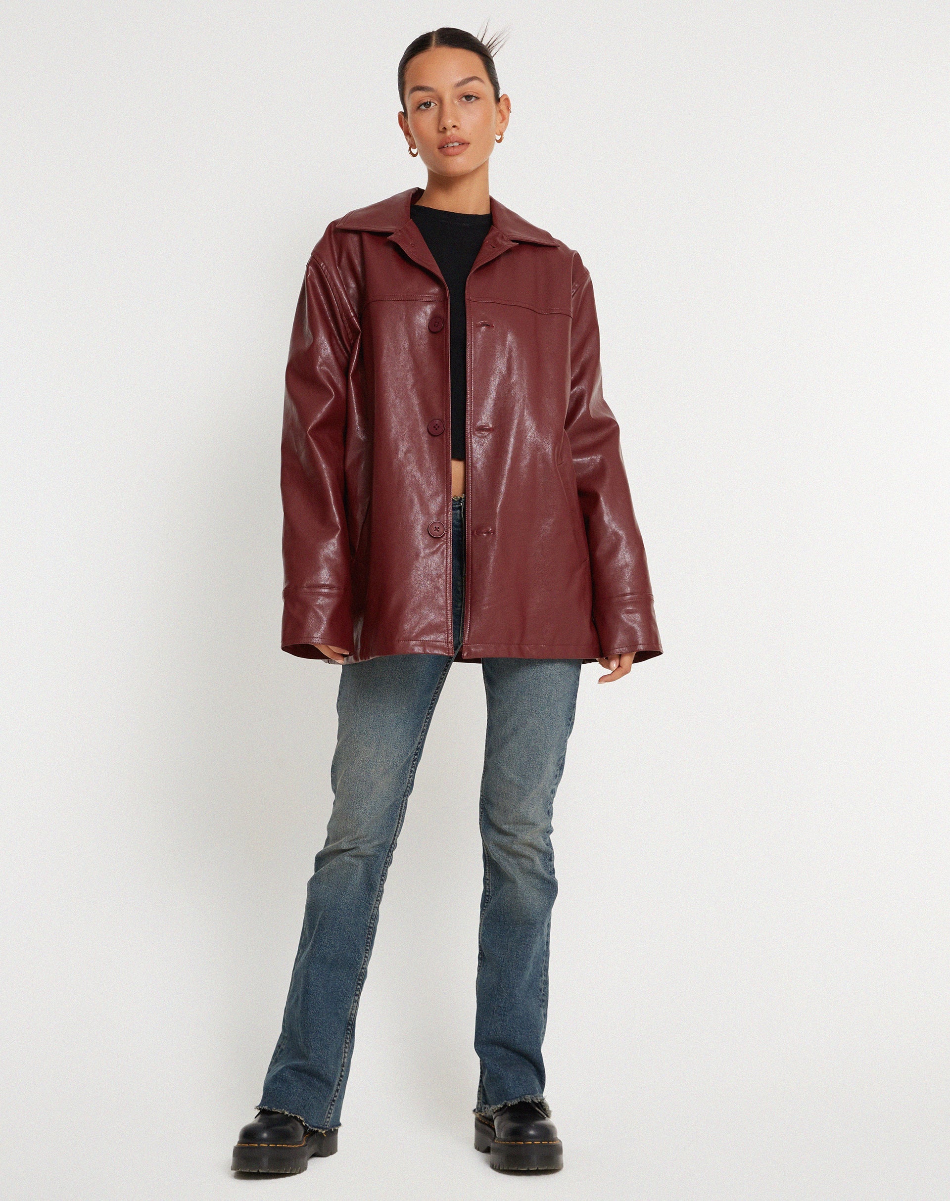 imagen de la chaqueta Walta en PU Redwood