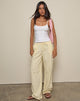 Imagen de Wasic Pantalones anchos de lino en color limón