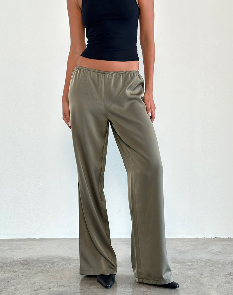Pantalón Waski de satén Sage