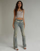 imagen de Frayed Low Rise Jeans en Light Wash Sandy Tint