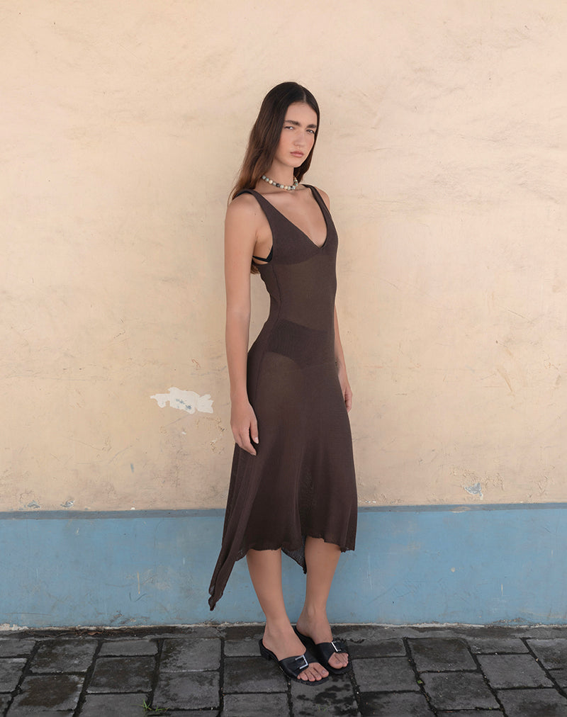 Maxi Vestido Rabindra Marrón