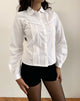 Imagen de Wells Blusa de Manga Larga con Volantes en Blanco