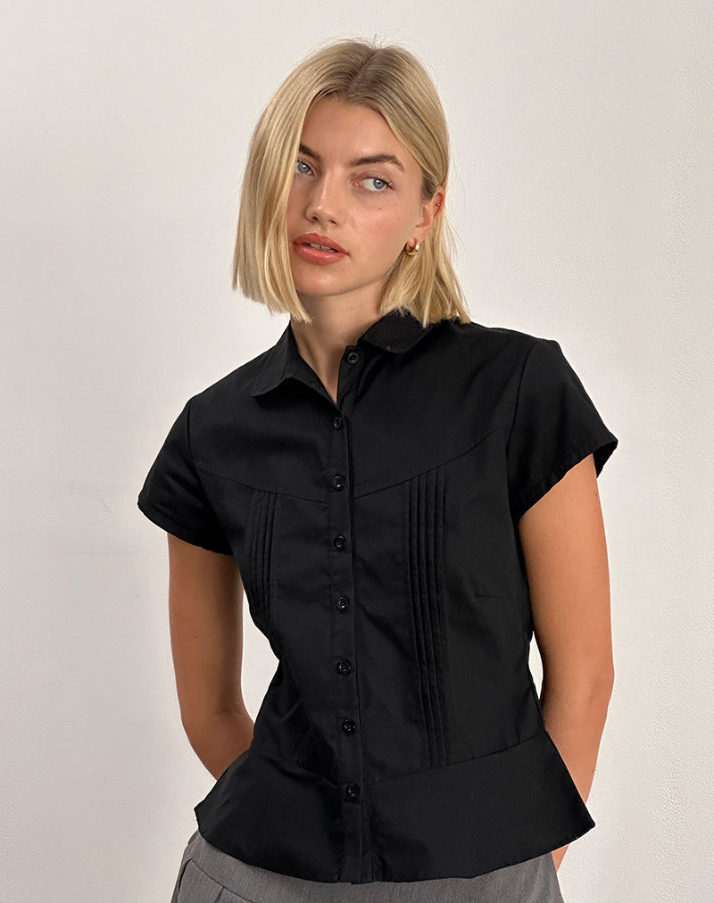 Imagen de la blusa Wilmot de popelina negra