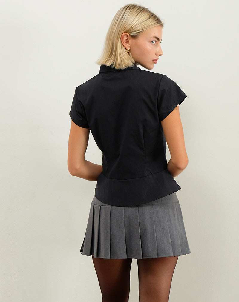 Imagen de la blusa Wilmot de popelina negra