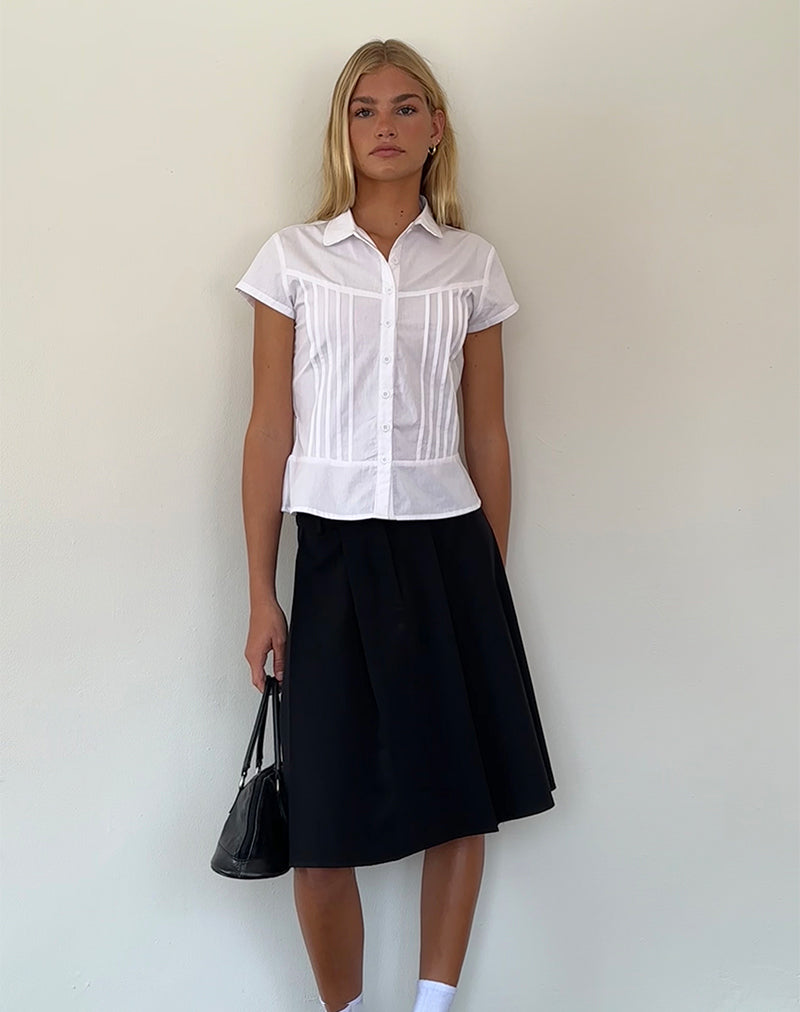 Blusa Wilmot de popelina blanca