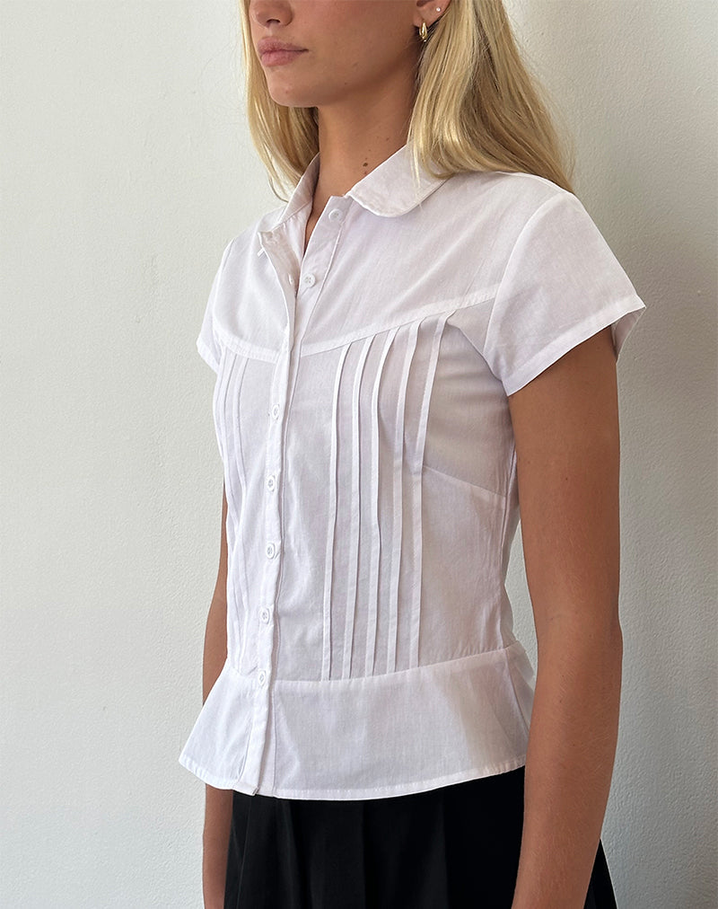 Imagen de la blusa Wilmot de popelina blanca