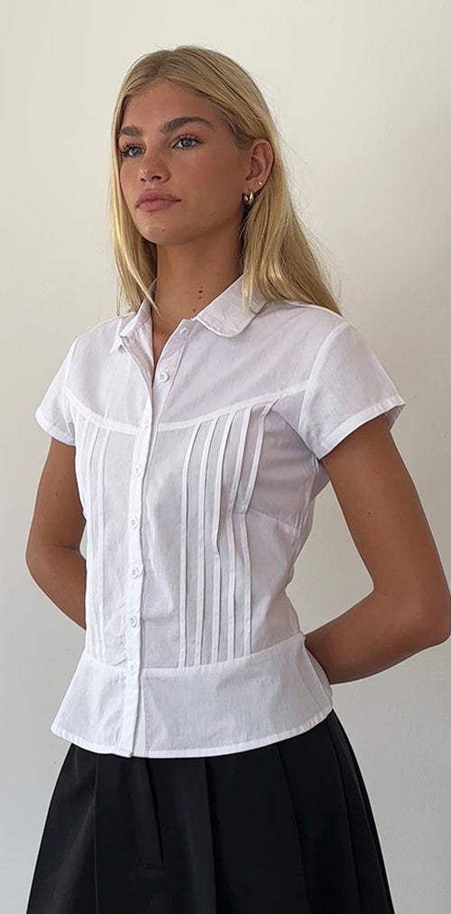 Imagen de la blusa Wilmot de popelina blanca