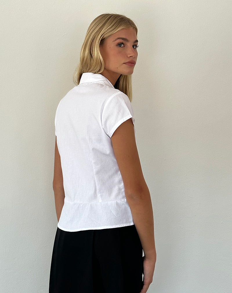 Imagen de la blusa Wilmot de popelina blanca