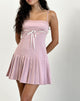 Imagen del vestido Wimala en rosa oscuro con ribete blanco